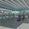 Modern Fitness Gym Interior With Glass Walls Movement Signage And Strength Equipment