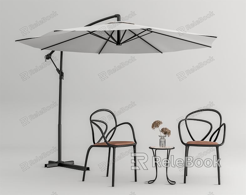 Modern Outdoor Table and Chair Cafe Outdoor Leisure Chair model