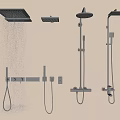Modern Black Wall Mounted Shower Heads With Various Designs And Water Flow