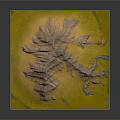Detailed Mountain Terrain Model With Yellow Landform And Rock Textures