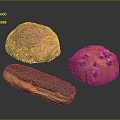 Biscuits Whole Wheat Biscuits Snacks Western-style Baking Food Milk Biscuits Breakfast Biscuits Western-style Snacks 3d model