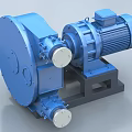 Heavy Duty Blue Industrial Equipment With Motor Pump And Mechanical Base Structure