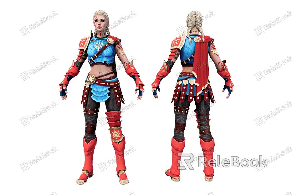 Modern Game Character Female USA model