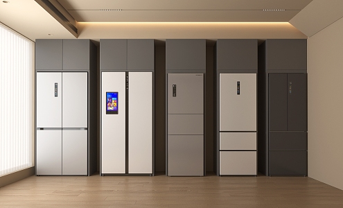 refrigerator cabinet electrical appliances 3d model