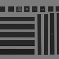 Black Architectural Grilles And Vents In Various Shapes For Interior Design