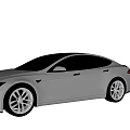 Tesla White Electric Car Charging At Supercharger Station With Sleek Exterior Design