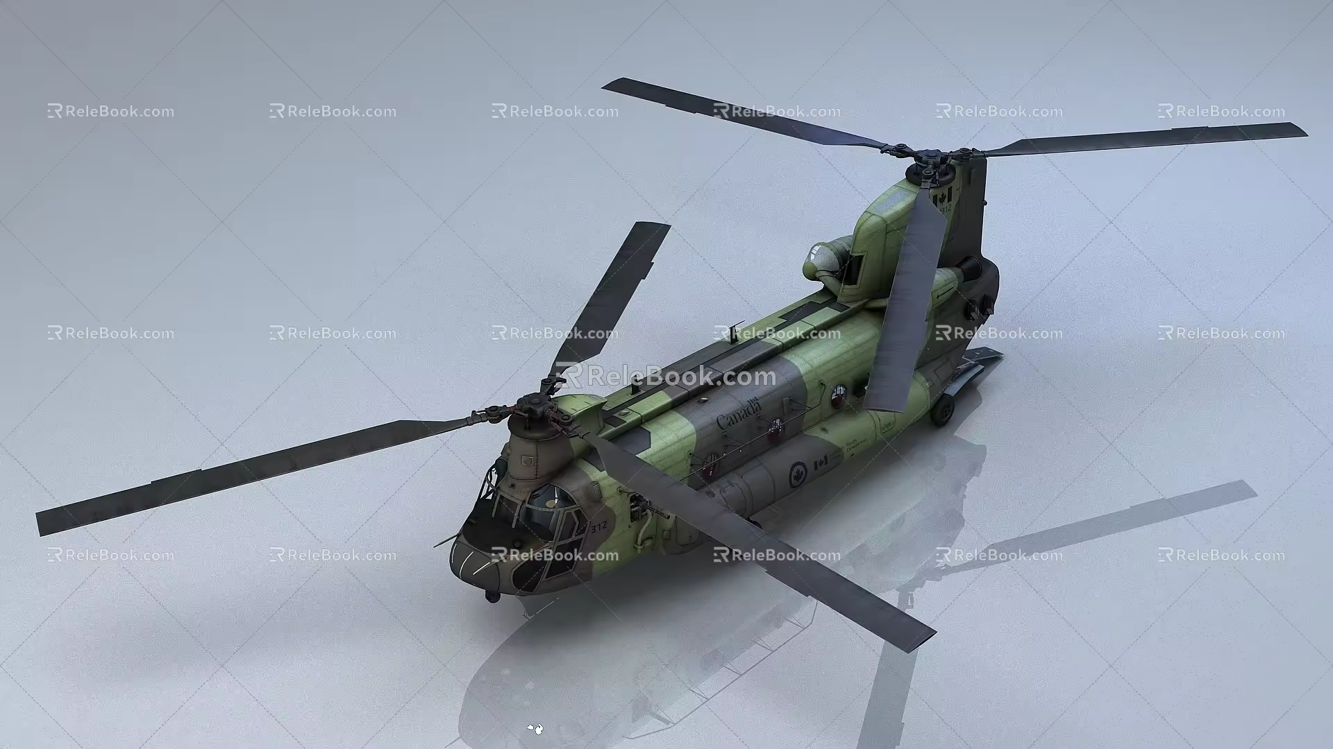 American CH47 Chinook Transport Helicopter 3d model