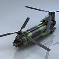 American CH47 Chinook Transport Helicopter 3d model