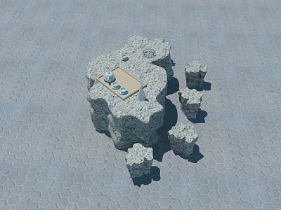 Modern Outdoor Tables and Chairs 3d model