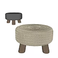 Stool Single Stool Casual Stool Fabric Stool 3d model