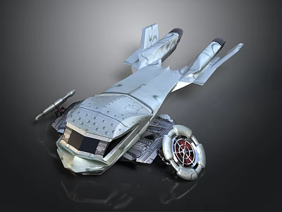 Futuristic Spacecraft Design With Sleek Metallic Body And Advanced Propulsion System 3d model