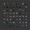 Various Colored Clothing Styles On 3D Characters Arranged In A Circle