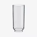 Tall Transparent Cylindrical Glass Cup With Stable Base For Daily Use