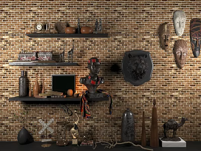 Industrial LOFT Ornaments Combination Ornaments 3d model