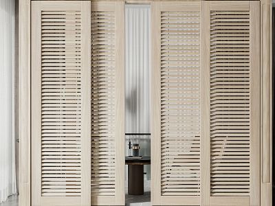 Modern sliding door solid wood shutter sliding door model