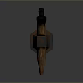 Vintage Rusty Axe With Wooden Handle And Metal Head Design