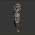 Intricate Medieval Metal Armor With Detailed Decorative Structure And Leather Components