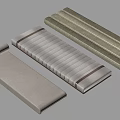 Soft Padded Mats With Beige Gray Dark Green Rolled And Flat Designs