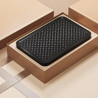 Modern Black Square Rainfall Shower Head with Elegant Stylish Design 3d model