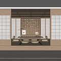 Japanese Tea Room Tatami Tea Room 3d model