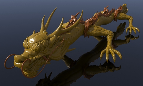 Chinese god beast dragon 3d model