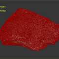 Natural White Yellow Stone Block With Raw Textured Surface And Reflective Base