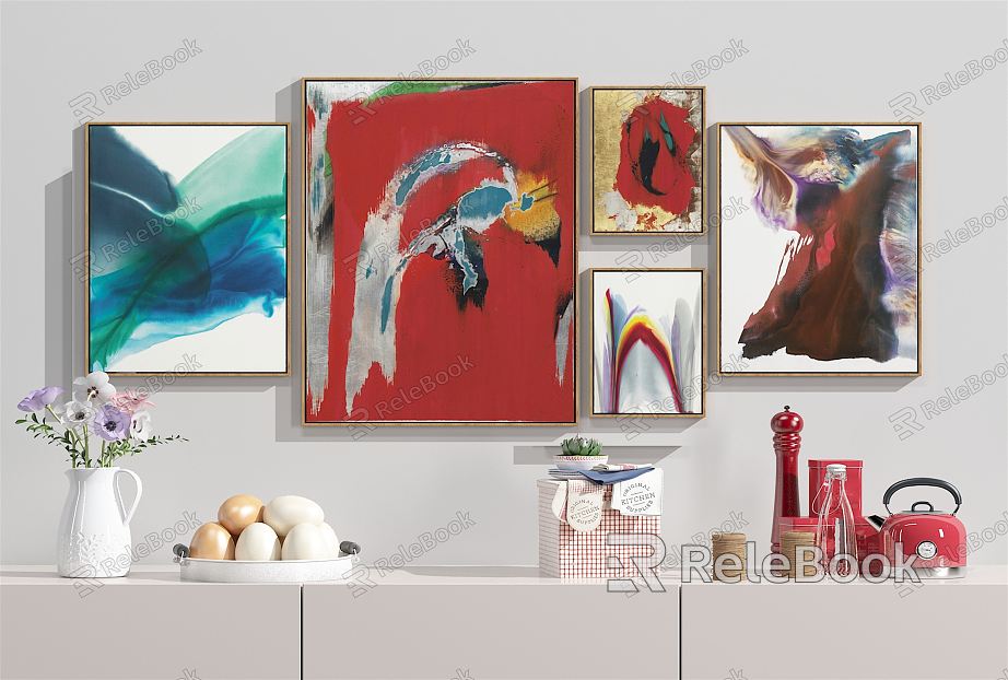 Modern Abstract Painting Abstract Hanging Painting Combination Ornaments model