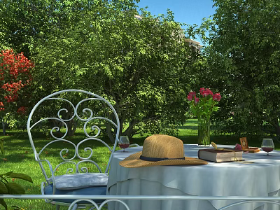 Urban Road Facilities Featuring Traffic Signs Street Lamps And Metal Guardrails 3d model
