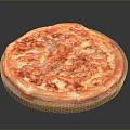 Freshly Baked Pizza With Melted Cheese Tomato Sauce And Crispy Crust On Plate