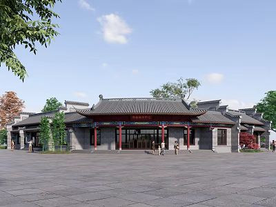 Public Construction of Chinese Tourist Reception Center 3d model