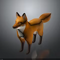 3D Rendered Orange Fox Cartoon Character With White Chest And Brown Legs