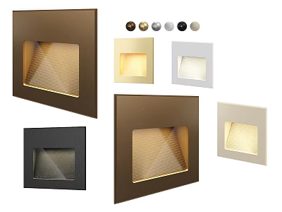 Modern Square Wall Lights With Multiple Color Options For Indoor Decorative Lighting 3d model