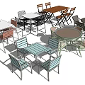 Various Dining Table And Chair Sets With Different Shapes And Materials