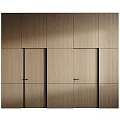 Modern Kitchen Cabinet Design With Wooden Panel Doors And Handles