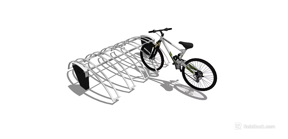 Sturdy Modern Metal Bicycle Rack With Secure Parking For Mountain Bike 3d model 