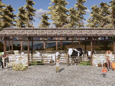 Modern Farm Sub-farm 3d model