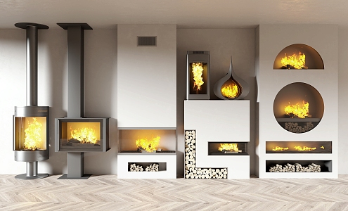 Modern Fireplace 3d model