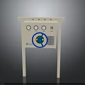 Industrial Control Panel Equipment With White Frame Blue Knob And Gauges
