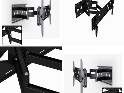 Iron TV Wall Mount Bracket With Sturdy Heavy Duty Adjustable Structure For TVs 3d model