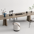 Modern Tea Table and Chair Tea Table and Chair Combination Stool Tea Set Ornaments 3d model