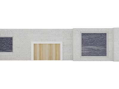 Elevation of modern background wall 3d model