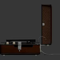 Vintage Record Player With Open Brown Leather Case And Vinyl Record Classic Audio Design