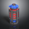 Tactical AR15-7 Device With Blue Top Red Black Frame And Grid Structure