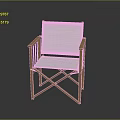 Wooden Frame Leisure Chair With White Canvas Seat And Backrest Cross Leg Design
