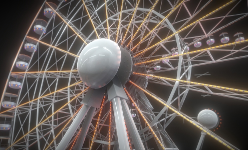 Ferris wheel amusement equipment amusement park entertainment equipment 3d model