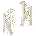 Multi functional Climbing Frame Sports Equipment with Ladder Rungs Rings Ropes for Kids Fitness Training