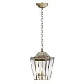 Vintage Pendant Light With Glass Shade Metal Chain And Hexagonal Design For Home Decor