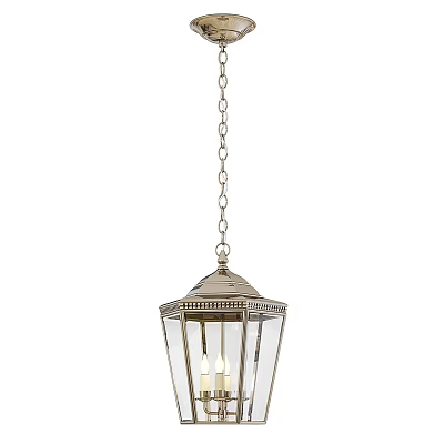 Vintage Pendant Light With Glass Shade Metal Chain And Hexagonal Design For Home Decor 3d model