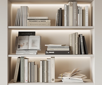 Modern Book Ornaments 3d model