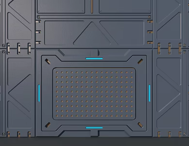 Science and Technology Wall Panel 3d model